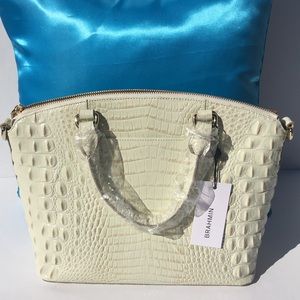 NWT-Brahmin-DUXBURY SATCHEL-Crystal